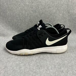 Nike Free TR 7 Shoes Women Size 8.5 Black White Low Top Workout Running Sneakers